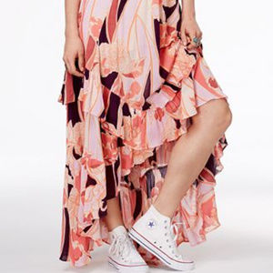 Bring Back The Summer Floral Assymetrical Skirt